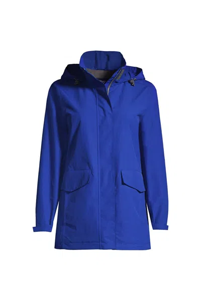 Lands' End Women's Plus Size Fleece Lined Outrigger Jacket In Blue