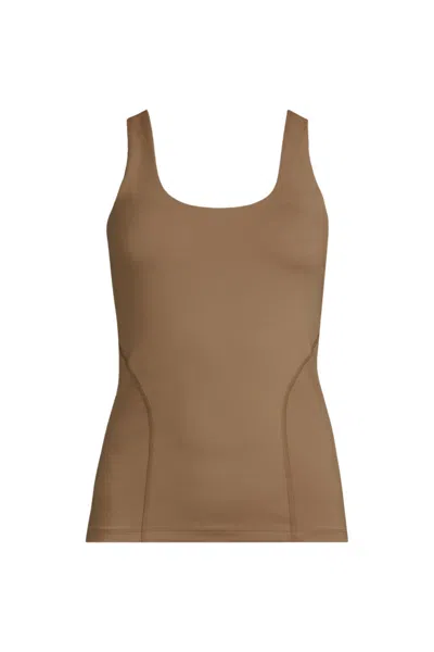 Lands' End Women's Plus Size High Impact Scoop Neck Active Tank Top
