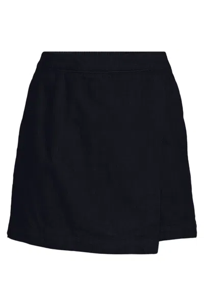 Lands' End Women's Plus Size Lightweight Denim Above The Knee Skort In Black