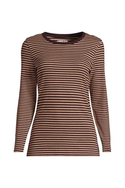 LANDS' END WOMEN'S PLUS SIZE LONG SLEEVE MICRO RIB T-SHIRT