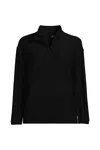 Lands' End School Uniform  Quarter Zip Pullover In Black