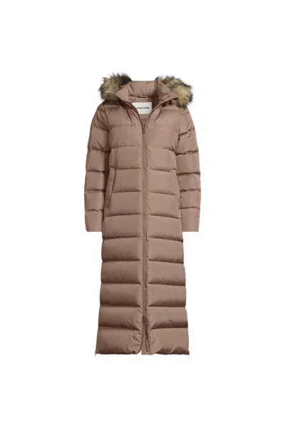Lands' End Women's Plus Size Max 600 Down Long Maxi Coat In Neutral