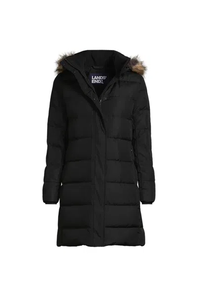 Lands' End Women's Plus Size Max 600 Down Puffer Coat In Black