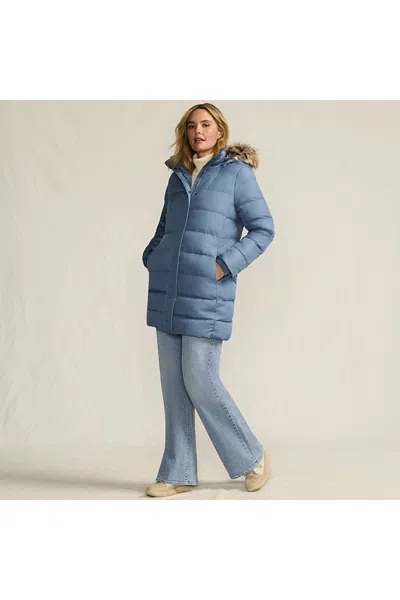 Lands' End Women's Plus Size Max 600 Down Puffer Coat In Blue