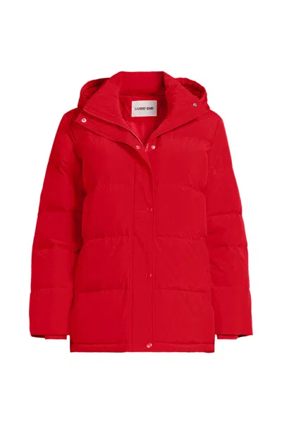 Lands' End Women's Plus Size Max 600 Down Puffer Jacket In Red
