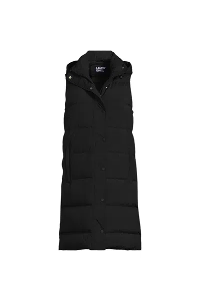 Lands' End Women's Plus Size Max 600 Down Puffer Vest In Black