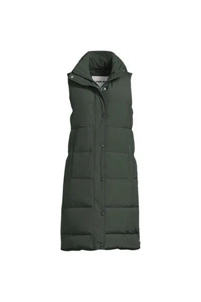 Lands' End Women's Plus Size Max 600 Down Puffer Vest In Green
