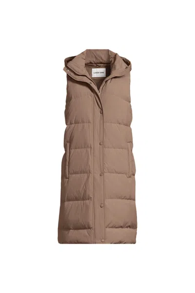 Lands' End Women's Plus Size Max 600 Down Puffer Vest In Green