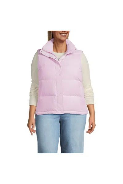 Lands' End Women's Plus Size Max 600 Down Puffer Vest In Purple