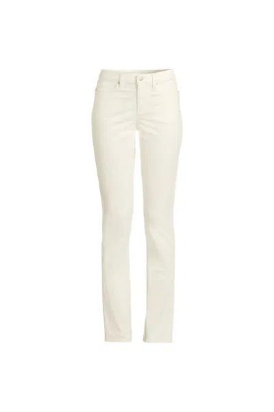 Lands' End Women's Plus Size Mid Rise Straight Leg Corduroy Pants In Gold
