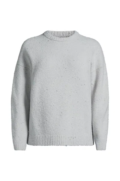 Lands' End Women's Plus Size Novelty Oversized Crew Neck Sweater In Gray