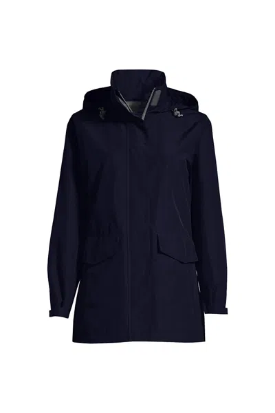 Lands' End Women's Plus Size Outrigger Mesh Lined Jacket In Blue