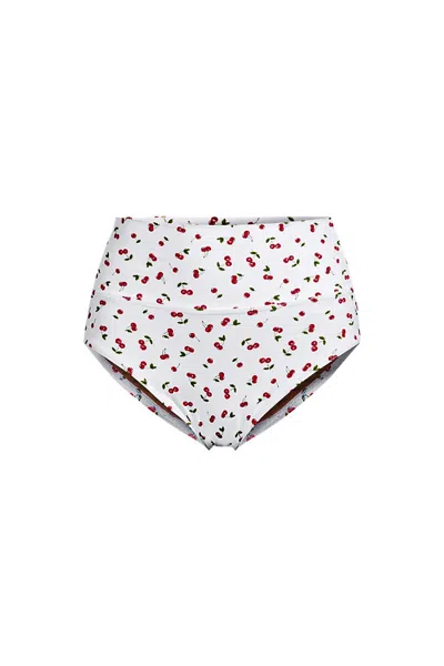 Lands' End Women's Plus Size Pinchless High Waisted Bikini Bottoms In White