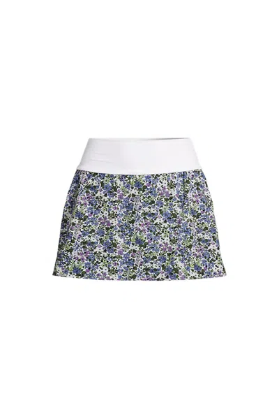 Lands' End Women's Plus Size Pinchless Mini Swim Skort In White