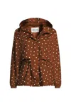 Lands' End Tall Size Squall Packable Rain Jacket In Brown