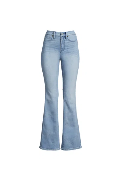 Lands' End Women's Plus Size Recover Denim High Rise Flare Jeans In Blue