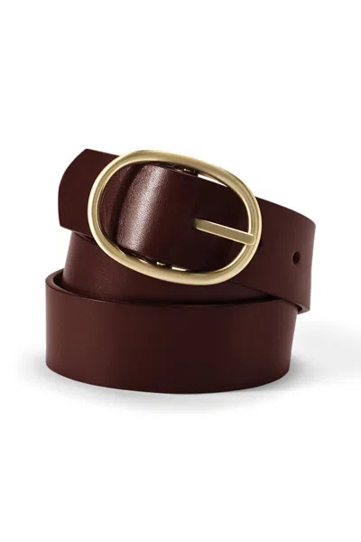 Lands' End Women's Plus Size Reversible Belt In Brown
