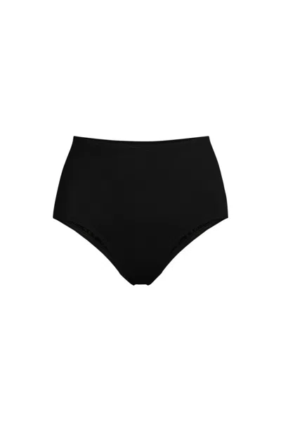 Lands' End Women's Plus Size Sculpting Suit High Waisted Bikini Bottoms In Black