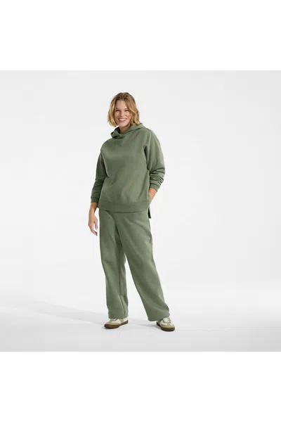 Lands' End Women's Plus Size Serious Sweats High Rise Relaxed Straight Leg Pants - Set Bottom In Green