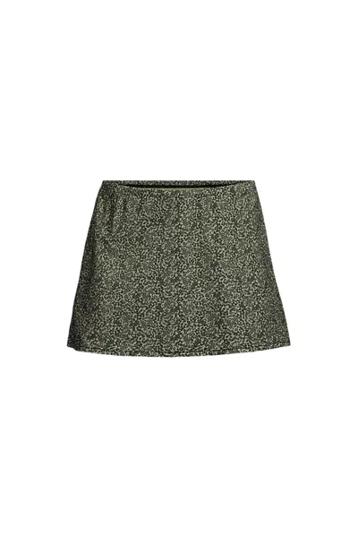 Lands' End Women's Plus Size Slendersuit Swim Skirt In Green