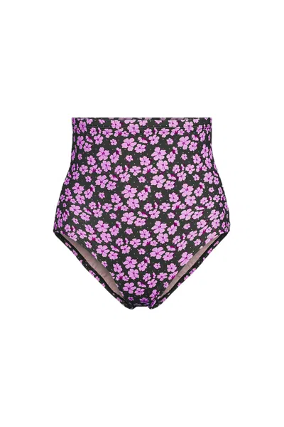 Lands' End Women's Plus Size Slendersuit Ultra High Waisted Bikini Bottoms In Multi