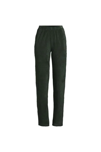 Lands' End Women's Plus Size Sport Knit High Rise Corduroy Pants In Green