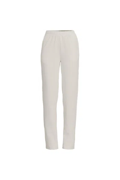 Lands' End Women's Plus Size Sport Knit High Rise Corduroy Pants In White