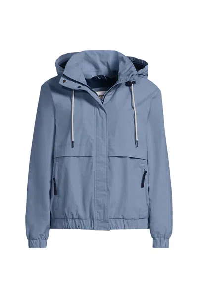 Lands' End Women's Plus Size Squall Full Zip Jacket In Blue