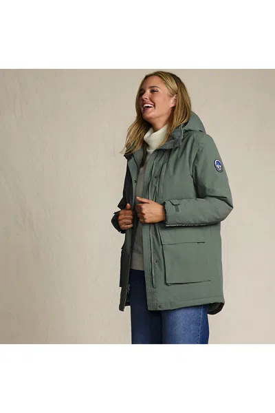 Lands' End Women's Plus Size Squall Waterproof Insulated Parka In Green