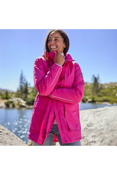 Lands' End Women's Plus Size Squall Waterproof Insulated Parka In Pink