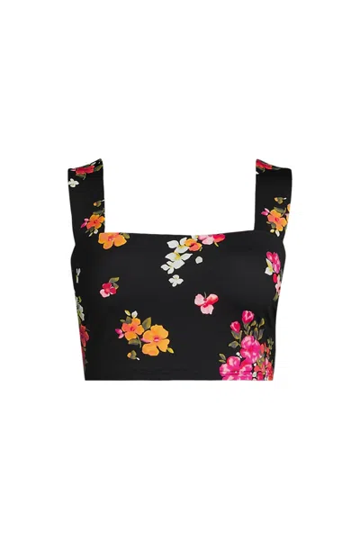 Lands' End Women's Plus Size Square Neck Bikini Top In Black