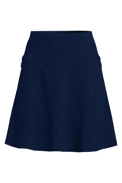 Lands' End Women's Plus Size Starfish Drop Waist Above The Knee Skirt In Black