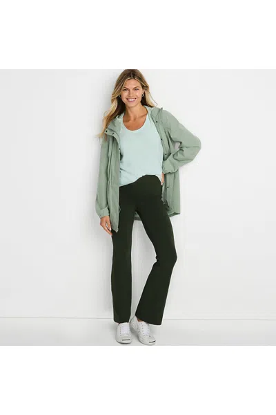 Lands' End Women's Plus Size Starfish High Rise Flare Pants In Green