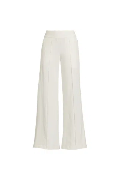 Lands' End Plus Size Linen High Rise Palazzo Pants In White
