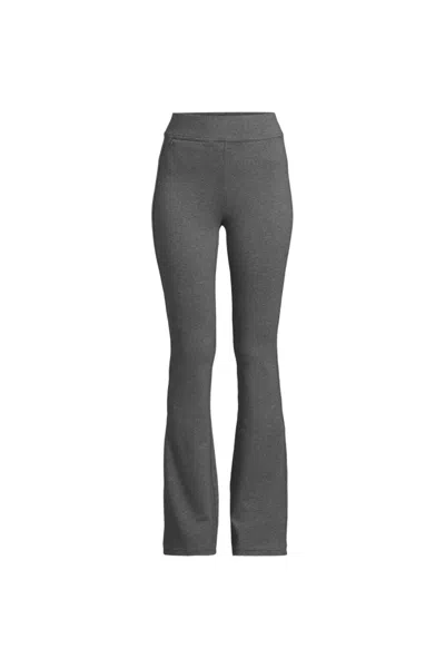 Lands' End Women's Plus Size Starfish High Rise Pull On Flare Pocket Pants In Gray