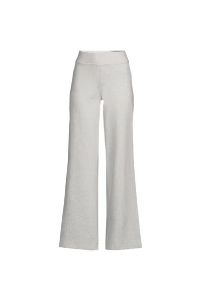 Lands' End Women's Plus Size Starfish High Rise Wide Leg Pants In Gray