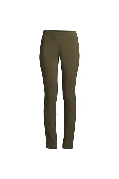 Lands' End Plus Size Starfish Mid Rise Straight Leg Pants In Green