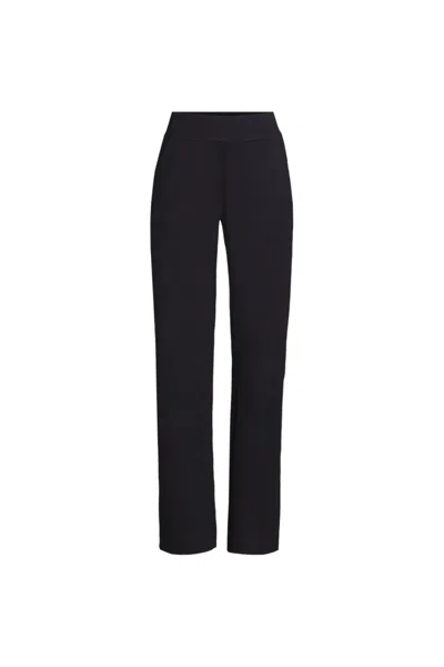 Lands' End Women's Plus Size Starfish Straight Pocket Pants In Black