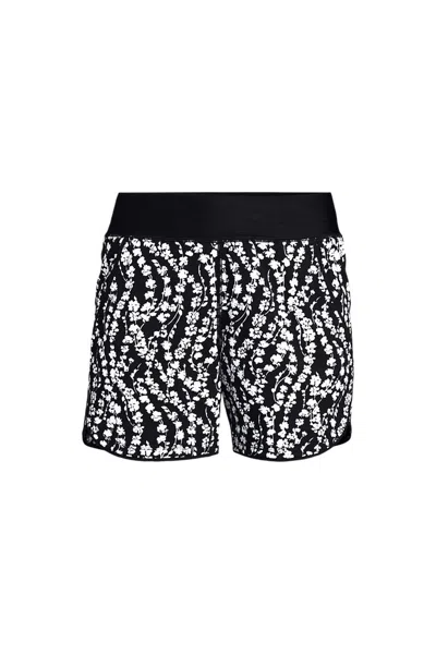 Lands' End Women's Plus Size Sunshade Upf 50 5" Board Shorts With Panty In Black