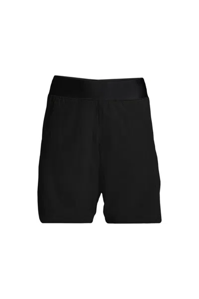 Lands' End Women's Plus Size Sunshade Upf 50 9" Board Shorts In Black