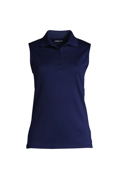 Lands' End Women's Plus Size Supima Cotton Polo In Blue