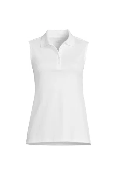 Lands' End Women's Plus Size Supima Cotton Polo In White