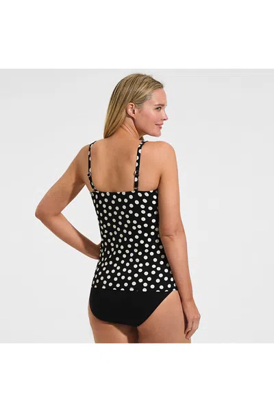 Lands' End Women's Plus Size Sweetheart Wrap Underwire Tankini Top In Animal Print