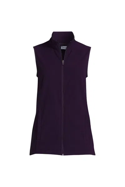 Lands' End Women's Plus Size Thermacheck 100 Fleece Vest In Purple