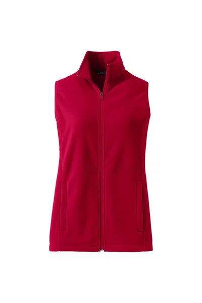 Lands' End Women's Plus Size Thermacheck 100 Fleece Vest In Red