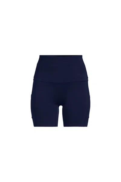 Lands' End Women's Plus Size Tugless Quickdry 7" Swim Bike Shorts In Blue