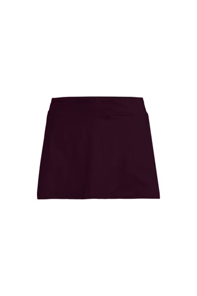 Lands' End Women's Plus Size Tummy Control Swim Skirt In Purple