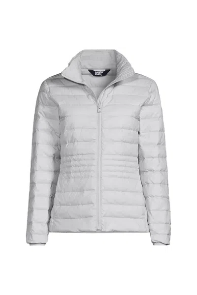 Lands' End Women's Plus Size Wanderweight Packable Down Jacket In White