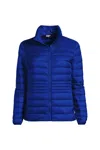 Lands' End Women's Plus Size Wanderweight Packable Down Jacket In Blue