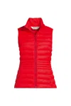 Lands' End Plus Size Wanderweight Packable Down Vest In Red